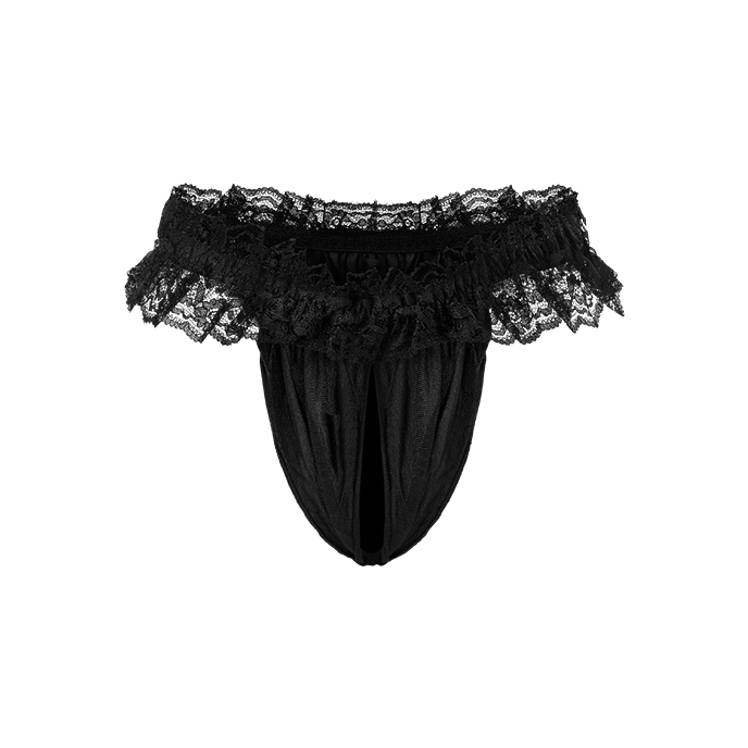 Freizügiger Ouvert-Slip mit Spitzensaum - vergleichen und g&uuml;nstig kaufen