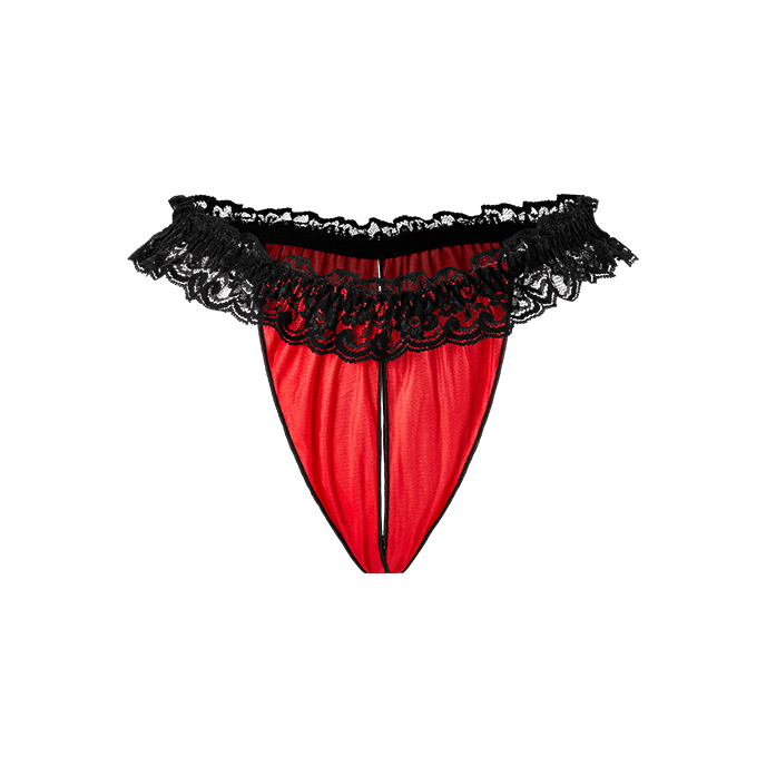 Freizügiger Ouvert-Slip mit Spitzensaum - vergleichen und g&uuml;nstig kaufen