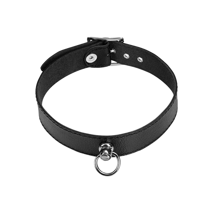 Schmales Leder-Halsband mit O-Ring - vergleichen und g&uuml;nstig kaufen