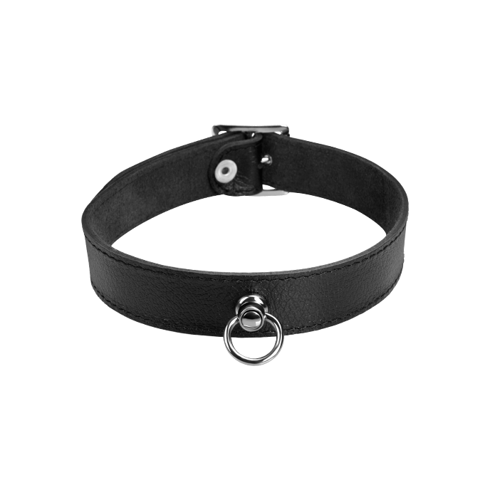 Schmales Leder-Halsband mit O-Ring - vergleichen und g&uuml;nstig kaufen