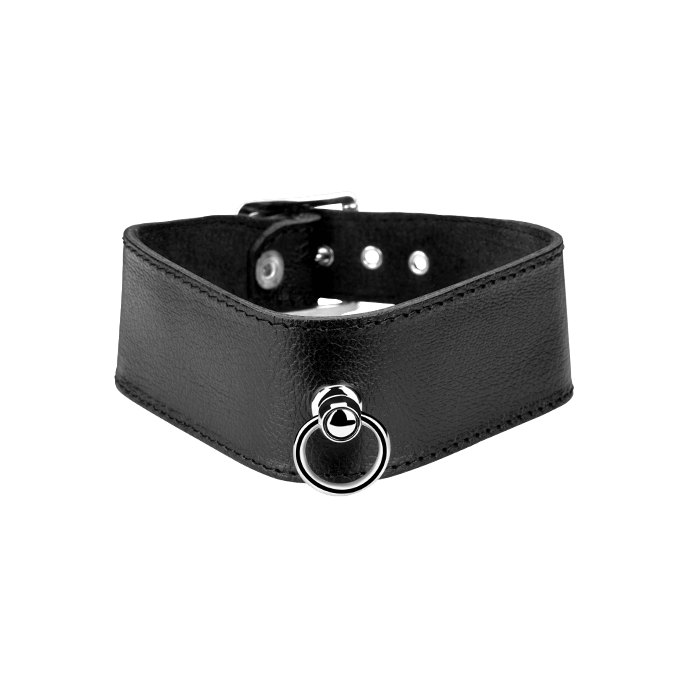 Breites Leder-Halsband mit O-Ring - vergleichen und günstig kaufen Breites Leder-Halsband mit O-Ring - vergleichen und günstig kaufen