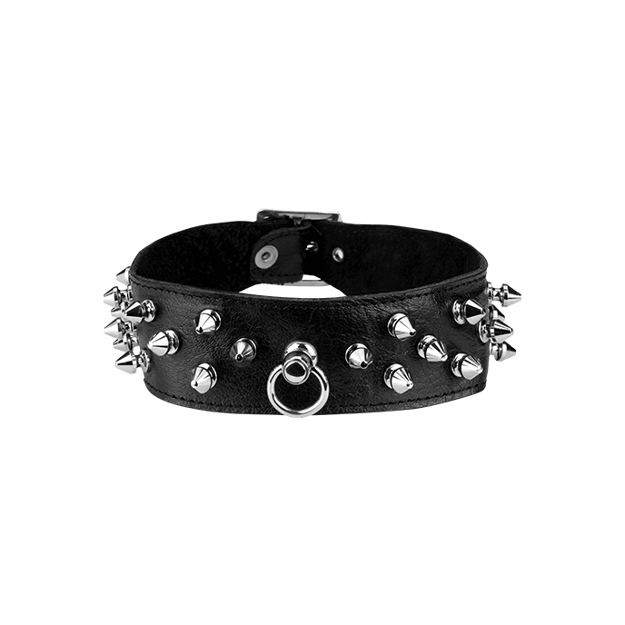 Breites Leder-Halsband mit Killernieten - vergleichen und g&uuml;nstig kaufen