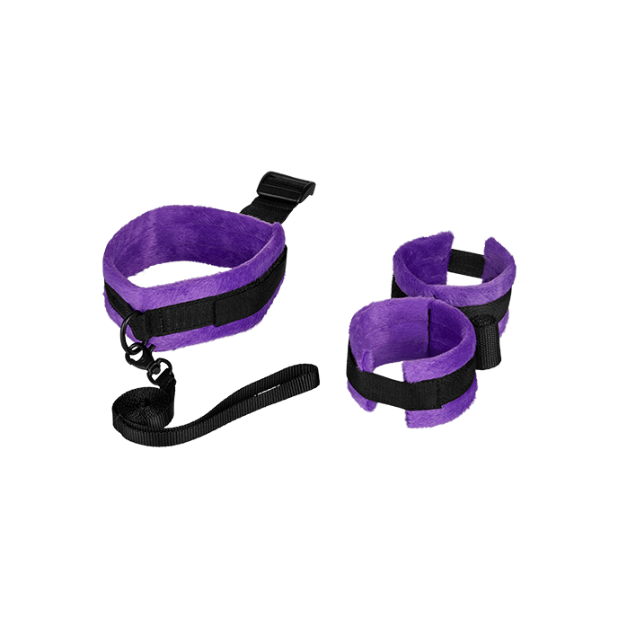 Körperfessel mit Führleine, schwarz/lila - vergleichen und g&uuml;nstig kaufen