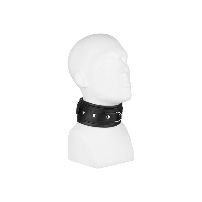 Leder-Halsfessel gepolstert, schwarz - vergleichen und g&uuml;nstig kaufen