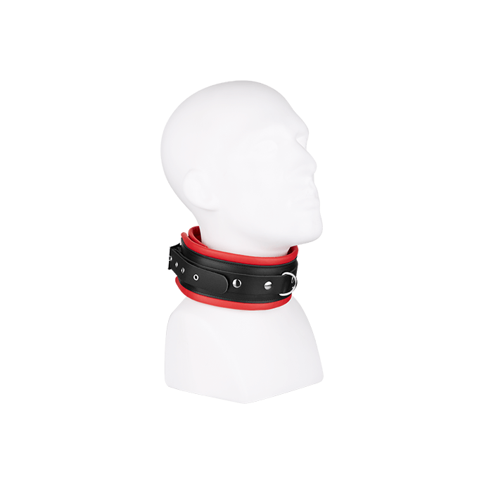 Leder-Halsfessel gepolstert, rot/schwarz - vergleichen und g&uuml;nstig kaufen