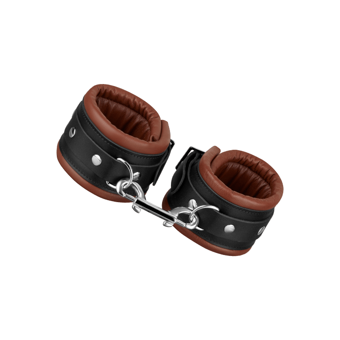 Leder-Fußfesseln gepolstert, braun/schwarz - vergleichen und g&uuml;nstig kaufen