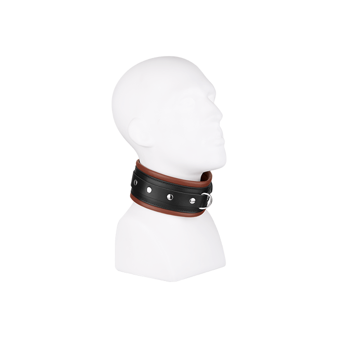 Leder-Halsfessel gepolstert, braun/schwarz - vergleichen und g&uuml;nstig kaufen