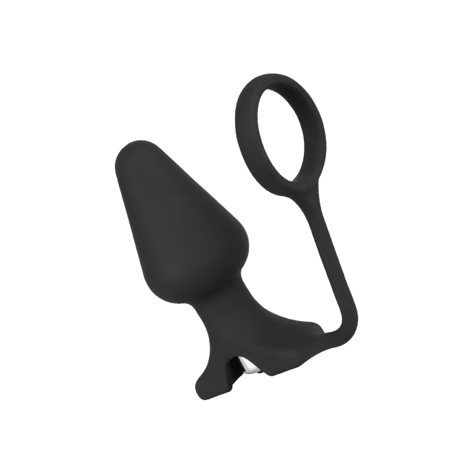 Silikon-Vibroplug mit Penisring, schwarz - vergleichen und günstig kaufen