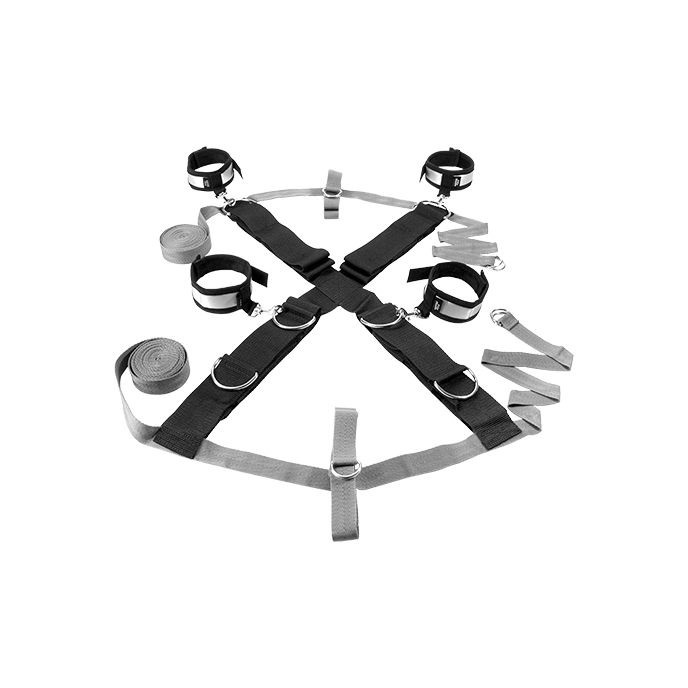 Fifty Shades of Grey: Keep Still Kreuz-Bettfessel-Set, schwarz/silber - vergleichen und g&uuml;nstig kaufen