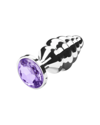 Gerillter Analplug mit Kristall, 9,5cm - vergleichen und günstig kaufen