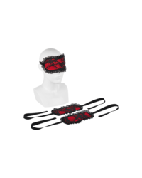 Fesseln aus Spitze mit Augenmaske, 3Teile - vergleichen und g&uuml;nstig kaufen