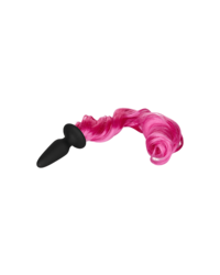 Unicorn Tails Pink: Analplug mit Schweif, schwarz/pink