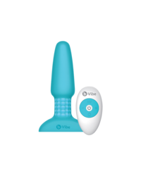 B-Vibe Rimming: Vibro-Plug mit Fernbedienung, teal