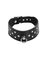 Breites Leder-Halsband mit Flachnieten - vergleichen und g&uuml;nstig kaufen