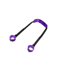 Soft Enhancer Set: Körperfessel mit Fußfesseln, schwarz/lila