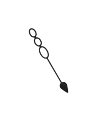 Silikon-Penisring mit Analplug, schwarz