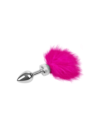 Edelstahl-Plug mit Feder, silber/pink