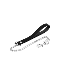 Leder-Führleine mit Metallkette
