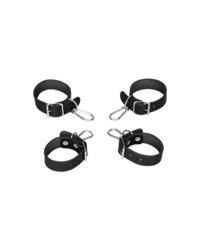 Leder-Fesselset, schwarz