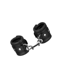 Leder-Handfesseln gepolstert, schwarz