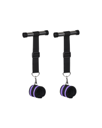 Softbondage Türfessel-Set, lila/schwarz