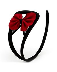 Ouvert-C-String, schwarz/rot