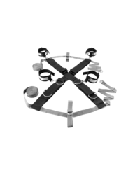 Fifty Shades of Grey: Keep Still Kreuz-Bettfessel-Set, schwarz/silber