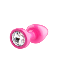 Diogol Buttplug: Aluminium mit Kristall, pink (2,5cm)