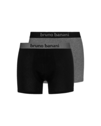 Bruno Banani Flowing: Short 2er Pack, schwarz/grau