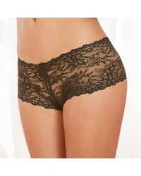 Dreamgirl Ouvert-Spitzenpanty, schwarz