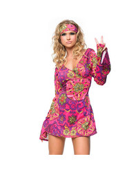 Leg Avenue Buntes Hippie-Kleid mit Stirnband, 2 Teile - vergleichen und g&uuml;nstig kaufen