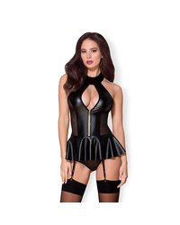Obsessive 859: Straps-Minikleid, schwarz