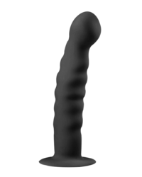 Saugnapf-Dildo aus Silikon - Schwarz
