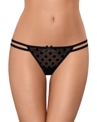 Obsessive Dotina: String, schwarz