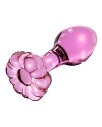 Icicles No. 48: Glas-Analplug, pink
