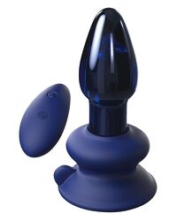 Vibrator „No. 85“ aus Glas mit kabelloser Fernbedienung, 10 Vibrationsmodi, abnehmbarer Saugfuß