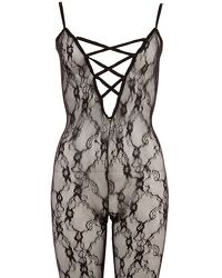 Ouvert-Catsuit, schwarz