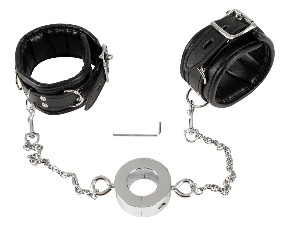 Hand Cuffs & Cock Ring Handfesseln plus Penisring mit Karabinerketten fetish ...  - vergleichen und günstig kaufen