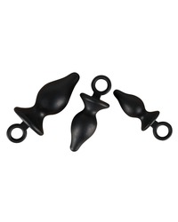 3-teiliges Analplug-Set aus Silikon, mit Rückholring - vergleichen und g&uuml;nstig kaufen