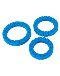 3-teiliges Penisringset, genoppt aus Silikon