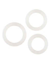 Silicone Cock Rings 3er, Milchig-Transparent, Silikon