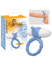 Smile Loop: Penisring mit Vibration, blau