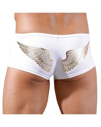 Zip-Pant, weiß/gold