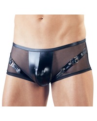 Wetlook-Netzpants, schwarz