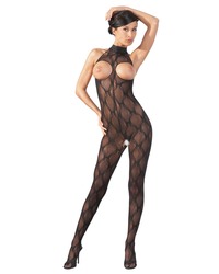 Ouvertcatsuit, schwarz