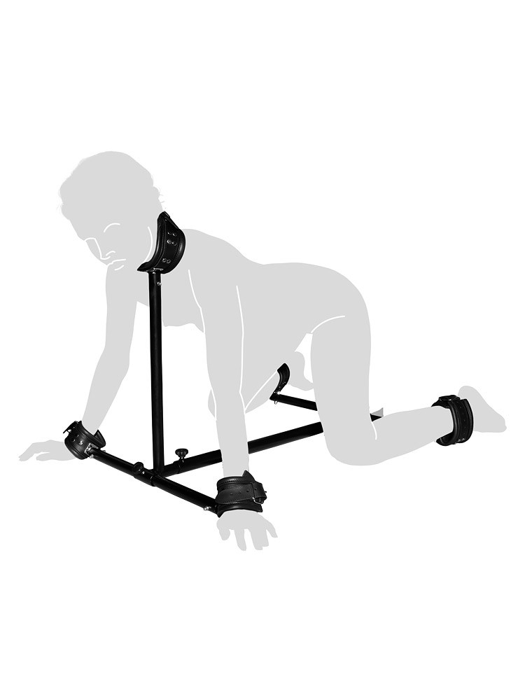 Bodenpranger mit Lederfesseln, schwarz - vergleichen und g&uuml;nstig kaufen