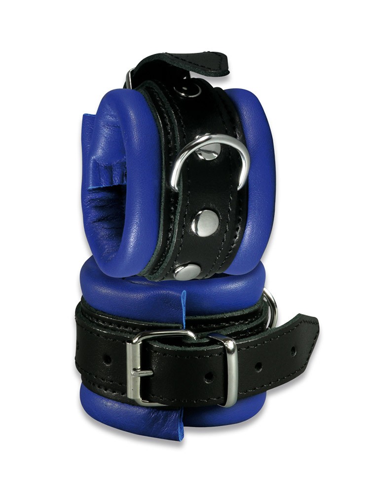 XxdreamSToys: Leder-Handfesseln, blau/schwarz - vergleichen und g&uuml;nstig kaufen
