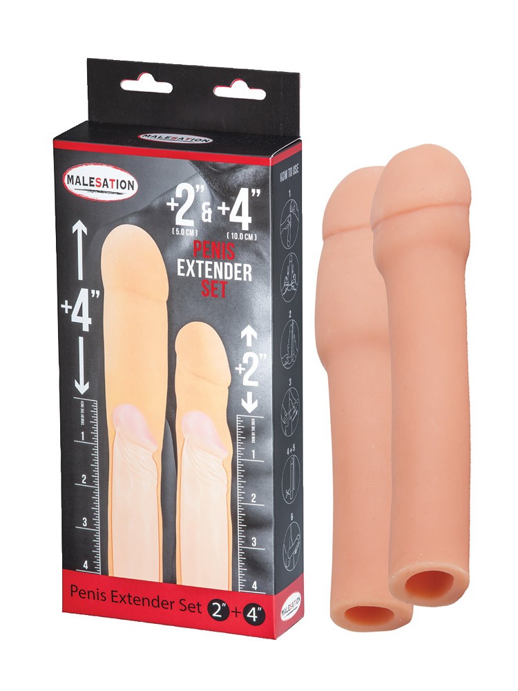 Malesation Penis Extender 2??+4??: Penishüllen-Set, haut - vergleichen und günstig kaufen Malesation Penis Extender 2??+4??: Penishüllen-Set, haut - vergleichen und günstig kaufen