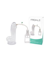 Realistische Penispumpe PROFESSIONAL, glasklar, mit Kolbengriff