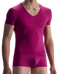 Olaf Benz RED0965: Phantom V-Neck-Shirt, berry - vergleichen und günstig kaufen